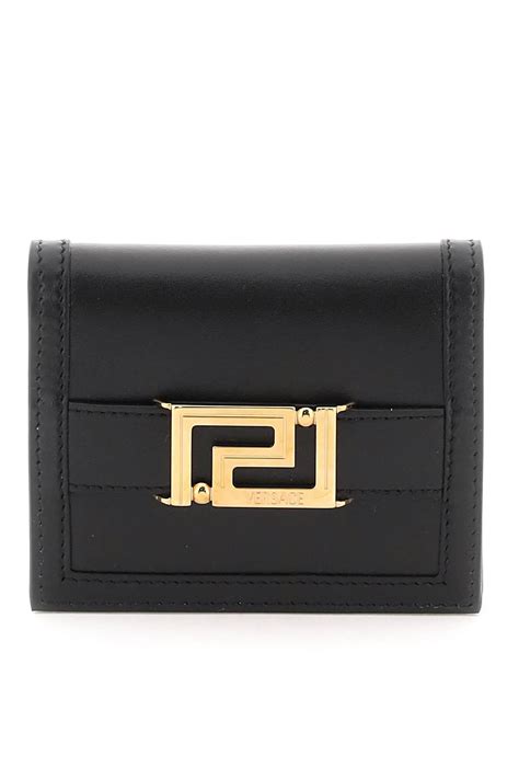 pochette versace nera|Versace wallets for women.